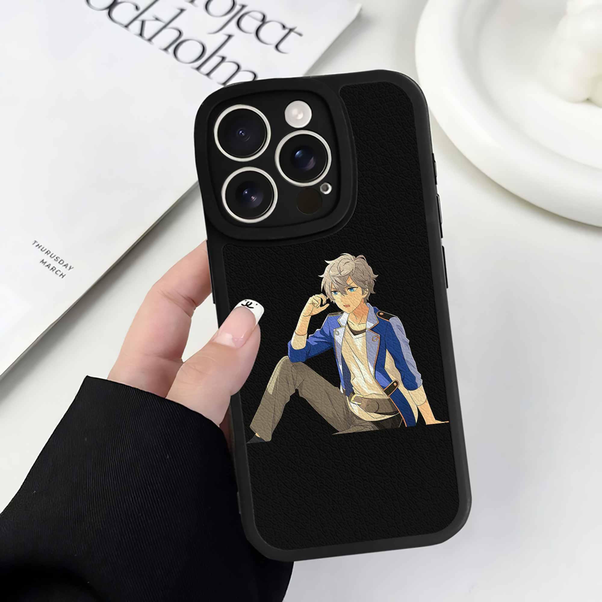 （画像用） あんさんぶるスターズ! Ensemble Stars 【iPhone 16シリーズ対応】シリコンスマホケース（レザー調） 材質：シリコン